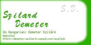 szilard demeter business card